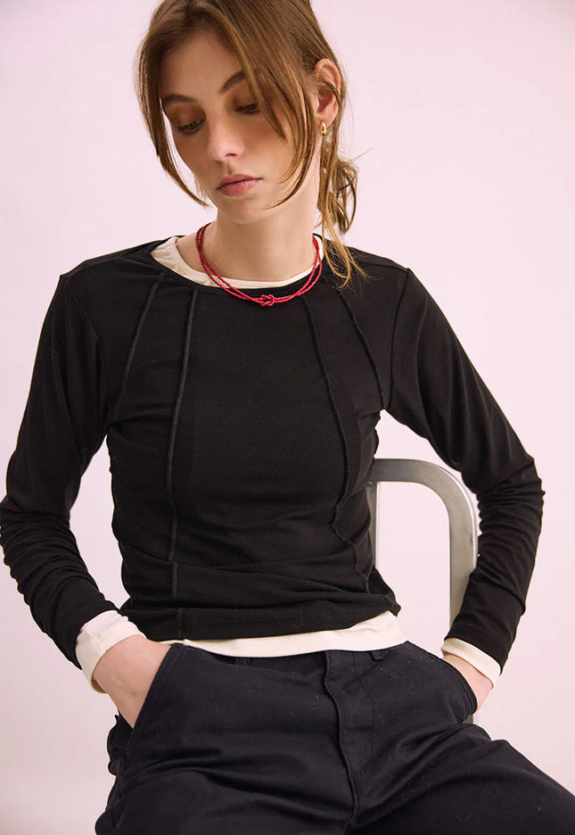 Pharlain Seam Top - Black