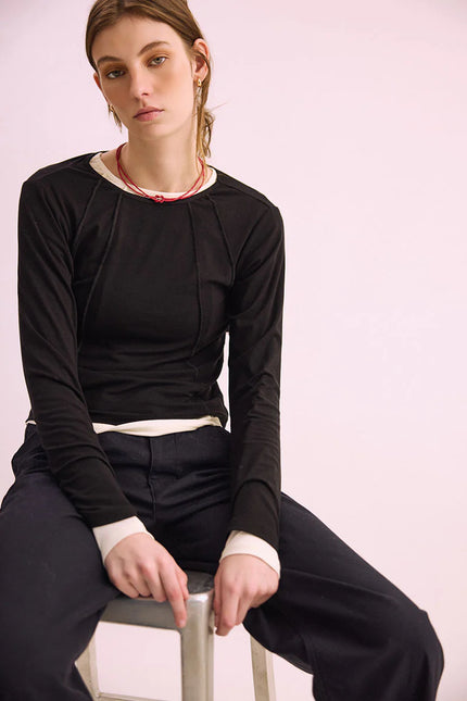 Pharlain Seam Top - Black