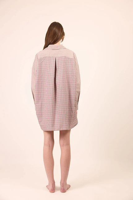 Pharlain Billie Shirt - Red/Tan Stripe