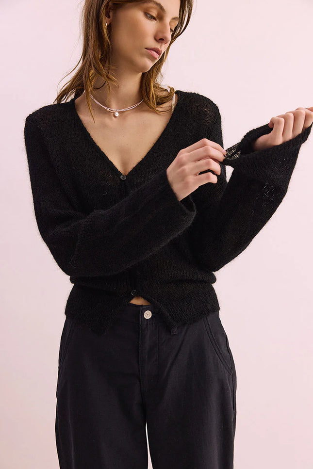 Pharlain Lotus Cardi - Black