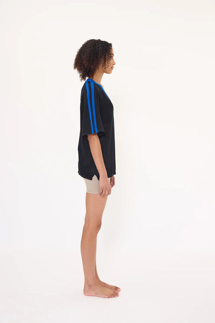 Pharlain Game Top - Black/Electric Blue
