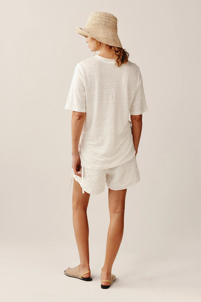 Marle Kenna Tee - 100% Linen - Ivory