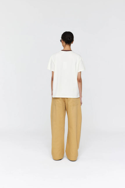 Ricochet Aiden Tee - Ivory + Brown