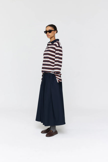 Ricochet Alonso Polo Stripe - Ink + Cream