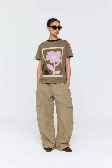 Ricochet Aiden Tee - Deep Grey + Pink