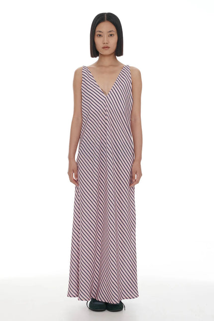 Ricochet Moussa Dress - Light Pink + Plum