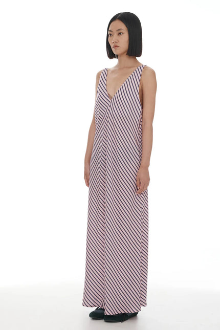 Ricochet Moussa Dress - Light Pink + Plum