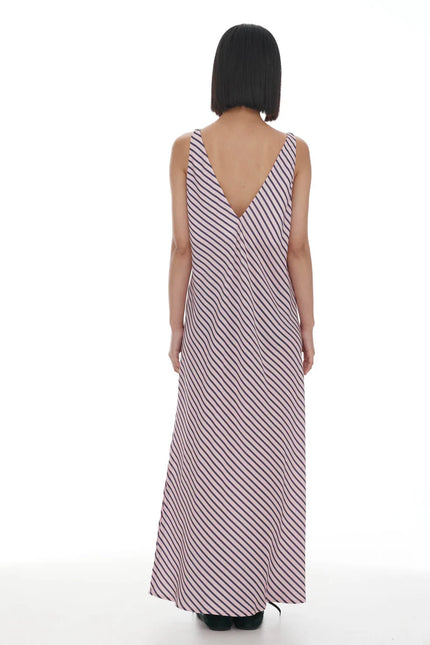 Ricochet Moussa Dress - Light Pink + Plum