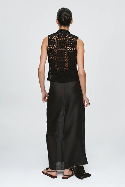 Marle Shri Top - Cotton - Black