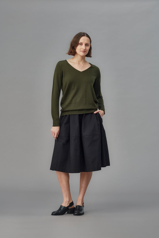 Standard Issue Merino V Neck Slouchy - Smudge