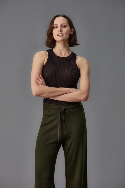 Standard Issue Merino Rib Crew Tank - Umber