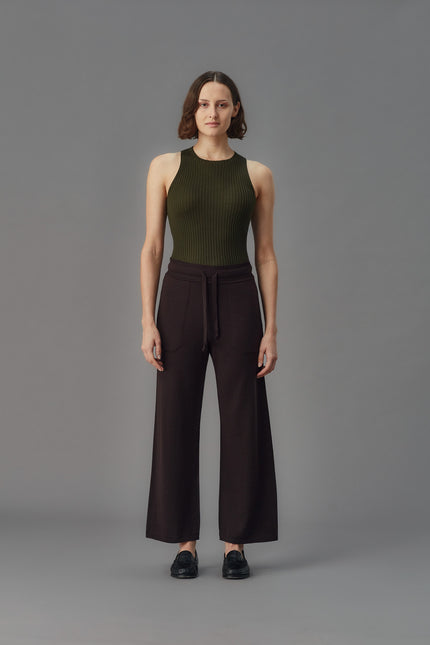 Standard Issue Merino Rib Crew Tank - Smudge