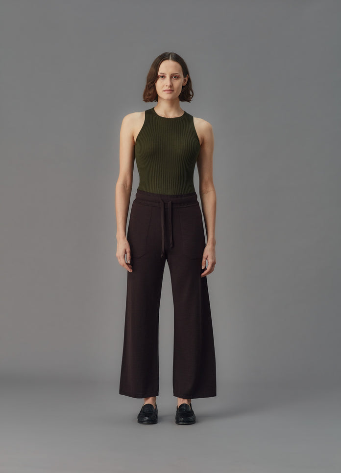 Standard Issue Merino Rib Crew Tank - Smudge