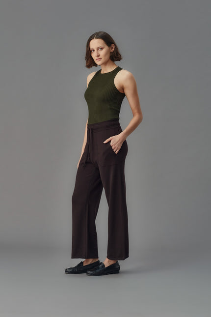 Standard Issue Merino Rib Crew Tank - Smudge