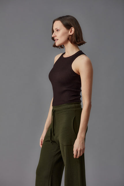 Standard Issue Merino Rib Crew Tank - Umber