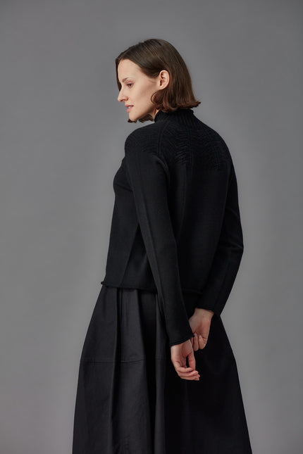 Standard Issue Merino Mock Neck Sweater - Black