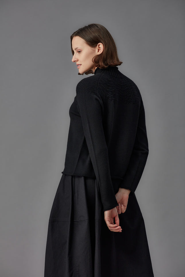 Standard Issue Merino Mock Neck Sweater - Black