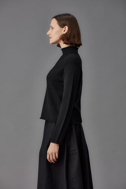 Standard Issue Merino Mock Neck Sweater - Black