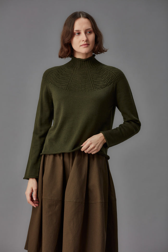 Standard Issue Merino Mock Neck Sweater - Smudge