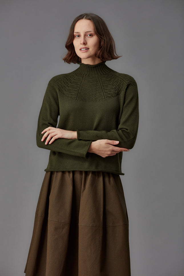 Standard Issue Merino Mock Neck Sweater - Smudge