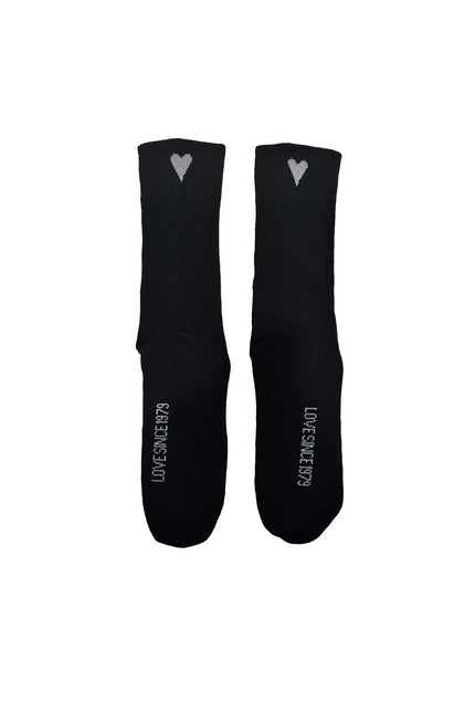 Zambesi Merino Heart Sox - Black/Bone