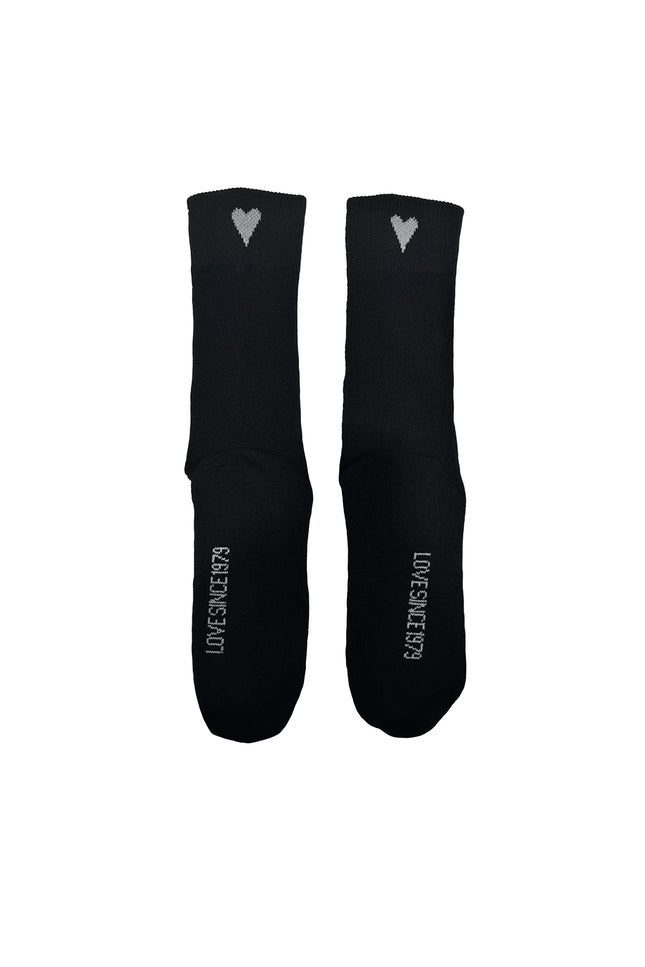 Zambesi Merino Heart Sox - Black/Bone