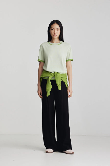 Ricochet Florent Knit Tee - Mint + Apple