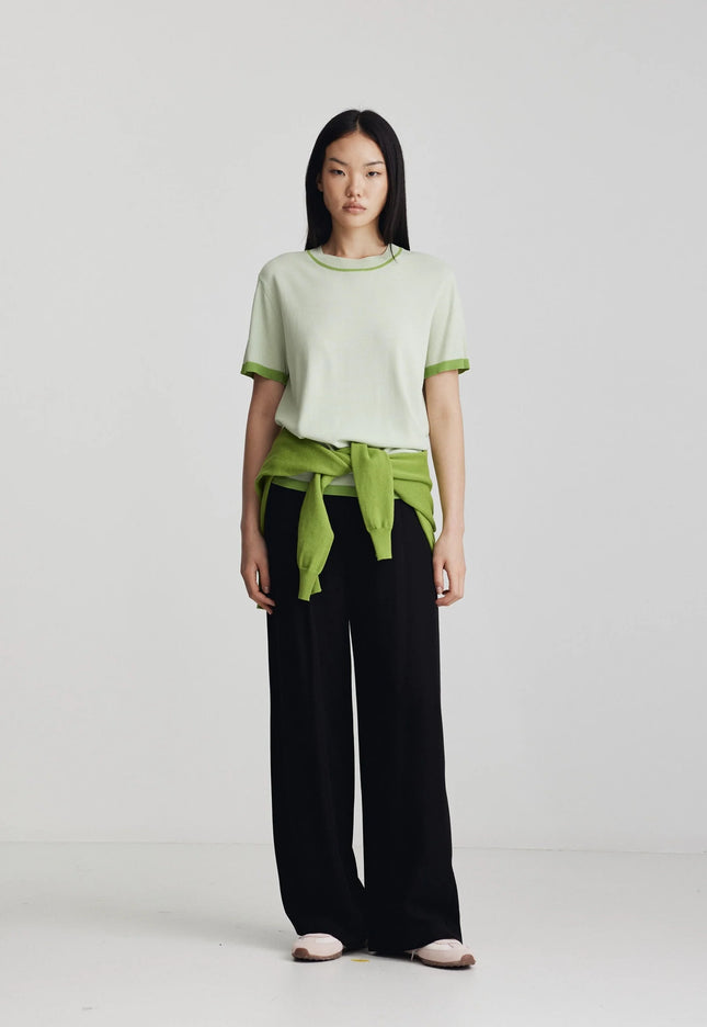 Ricochet Florent Knit Tee - Mint + Apple