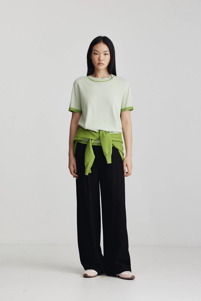 Ricochet Florent Knit Tee - Mint + Apple