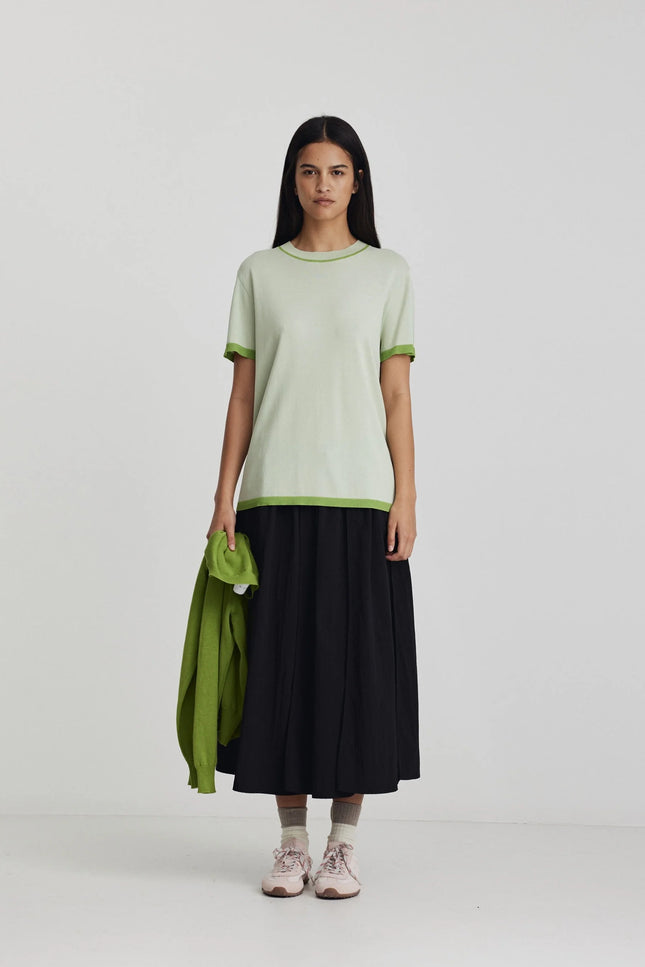 Ricochet Florent Knit Tee - Mint + Apple