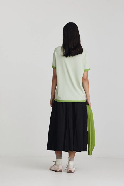 Ricochet Florent Knit Tee - Mint + Apple