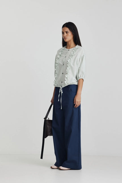 Ricochet Freida Top Ruffle - Mint