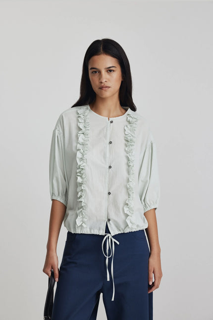 Ricochet Freida Top Ruffle - Mint