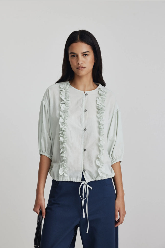 Ricochet Freida Top Ruffle - Mint