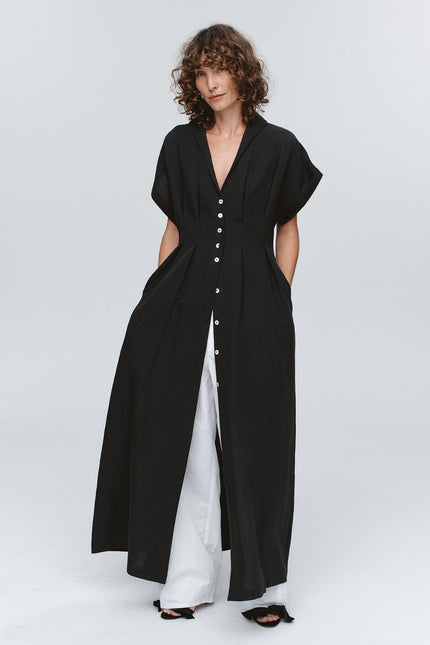 Marle Swan Dress - Black