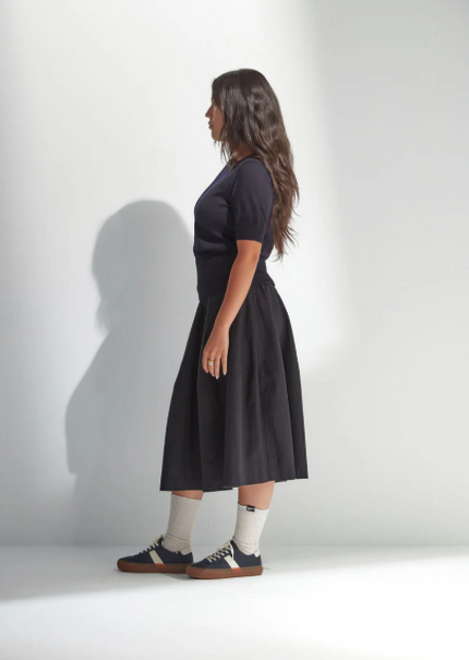 Standard Issue Cotton Broadcloth Lantern Skirt - Black