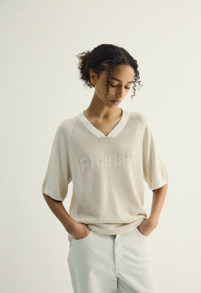 Pharlain Game Top - Sand/Butter