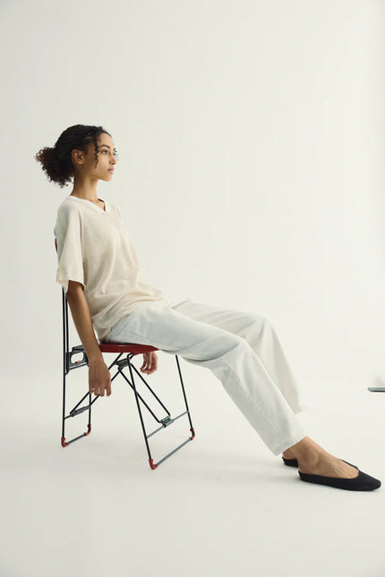 Pharlain Game Top - Sand/Butter