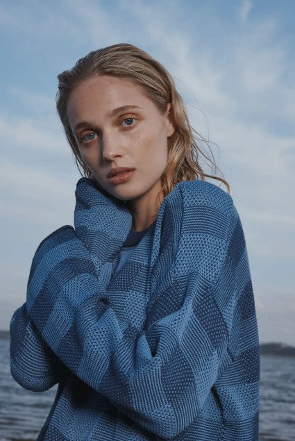 Standard Issue Cotton Universal Plaid Pullover - Pacific/Woad