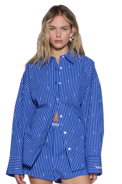 Ksubi Astra Shirt - Cobalt Stripe