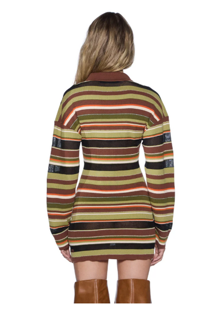 Ksubi Tamrin Knitted LS Polo Dress - Multi