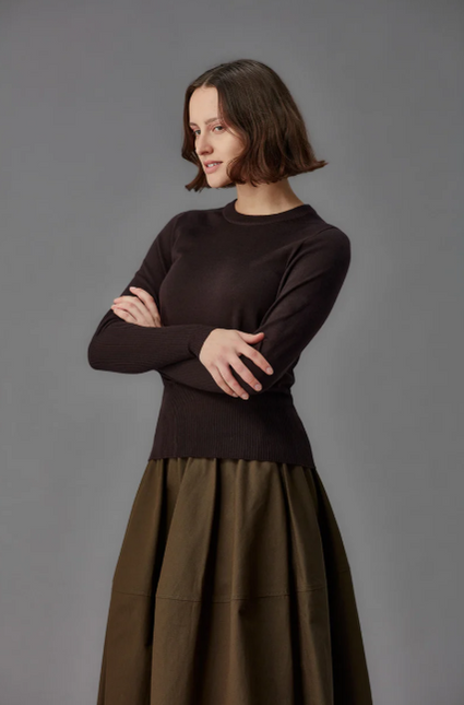 Standard Issue Merino Long Rib Sweater - Umber