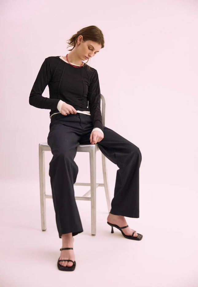 Pharlain Seam Top - Black