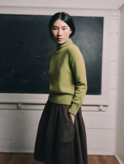 Standard Issue Okewa Crop Funnel Neck - Herb