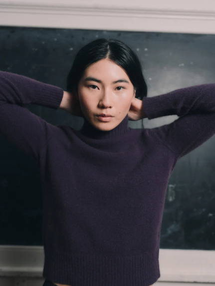 Standard Issue Okewa Crop Funnel Neck - Violet