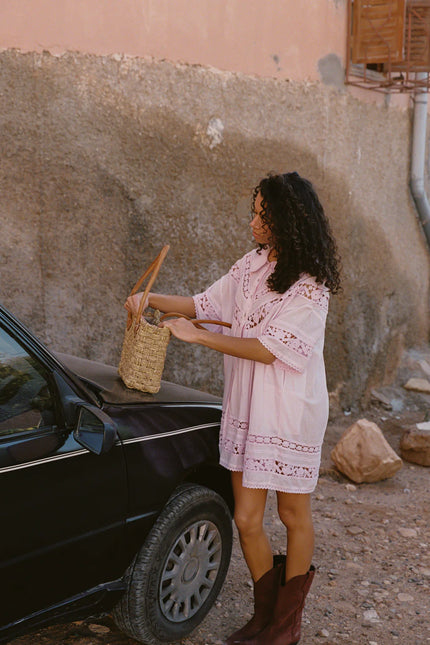 Kinga Csilla Tessera Nola Button Down Dress - Pink