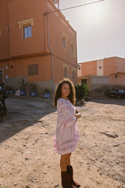 Kinga Csilla Tessera Nola Button Down Dress - Pink