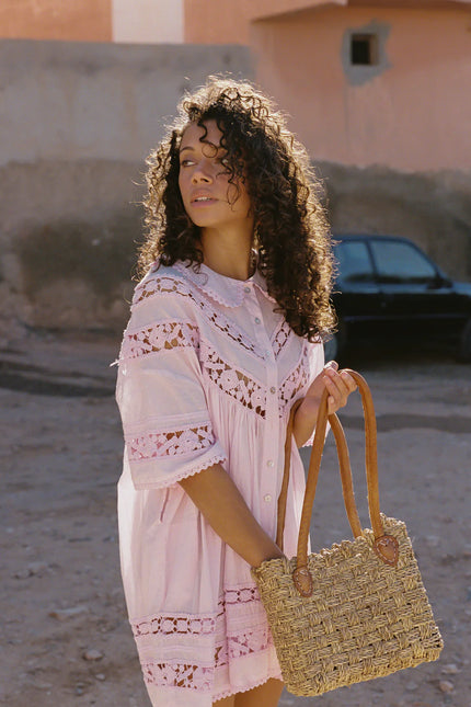 Kinga Csilla Tessera Nola Button Down Dress - Pink