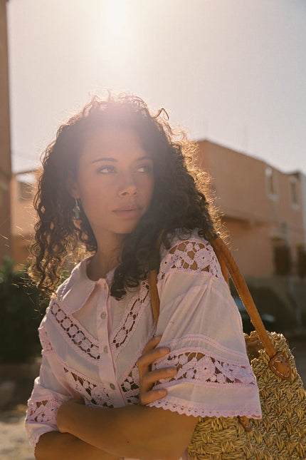 Kinga Csilla Tessera Nola Button Down Dress - Pink