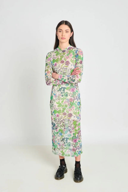 twenty-seven names Hereafter Dress - Cream Floral Mesh